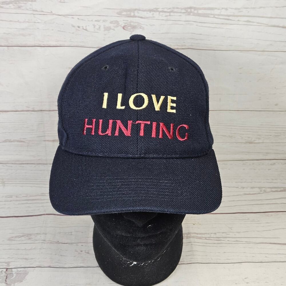 I Love Hunting LA STAR Hat Baseball Cap Men's Adjustable Snapback Navy Blue